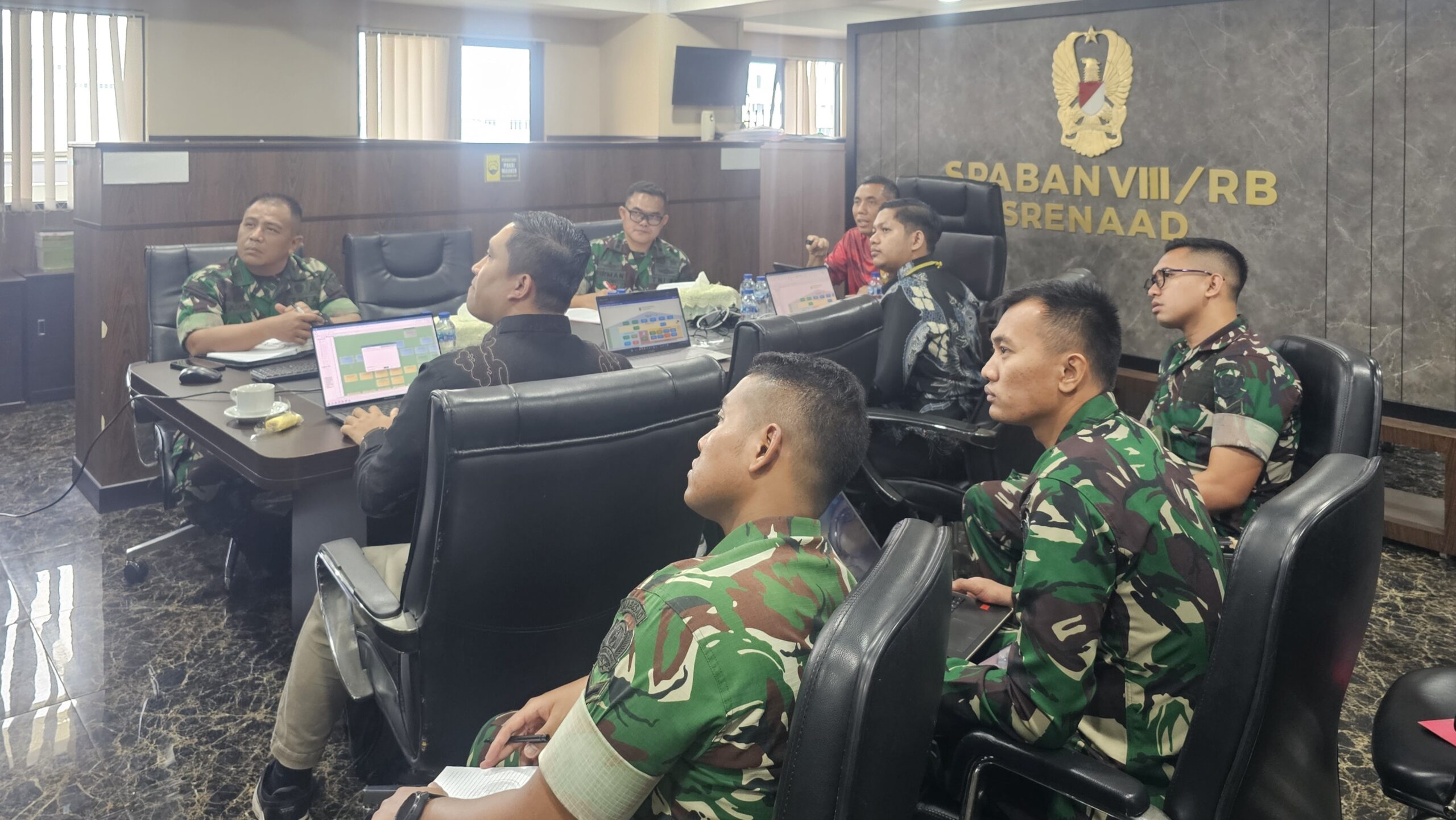 Diskusi persiapan Peta Proses Bisnis TNI AD bersama Spaban VIII/RB dan Braindevs